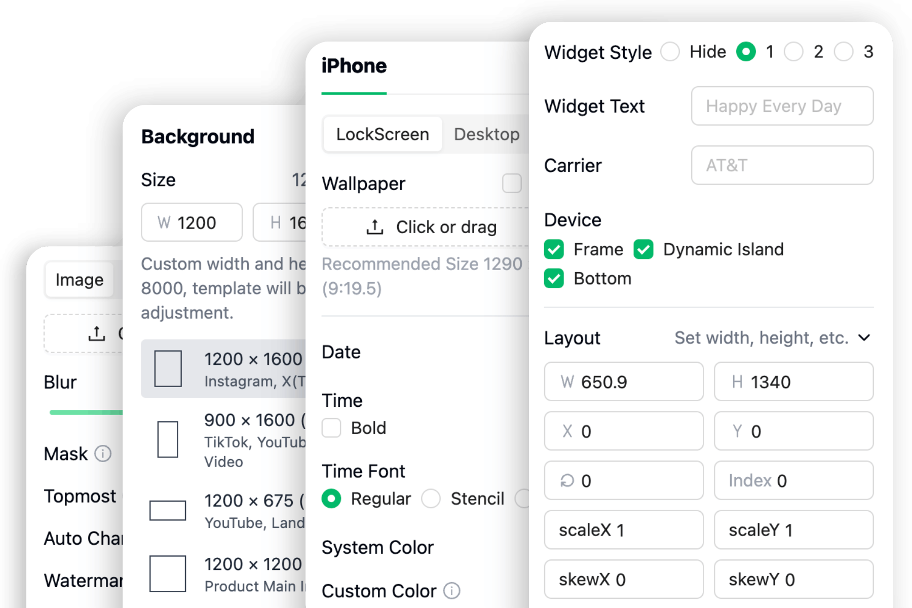 Rich Customization Settings